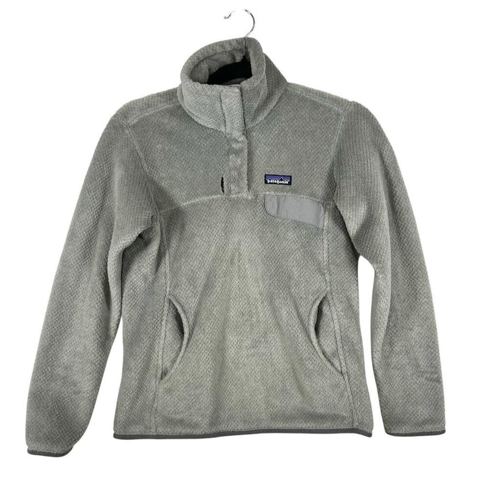 Patagonia Womens Re Tool Snap T Fleece Pullover Gray Sweater Jacket - XS *FLAWED